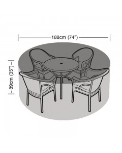 Premium Super Tough 4-6 Seater Round Furniture Set Cover - Green