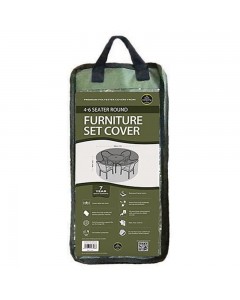 Premium Super Tough 4-6 Seater Round Furniture Set Cover - Green