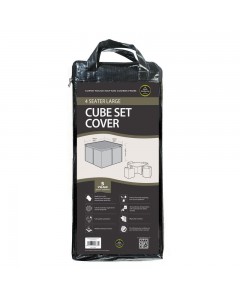 Super Tough 4 Seater Large Cube Set Cover - Black