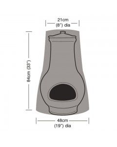 Super Tough Medium Chimenea Cover - Black