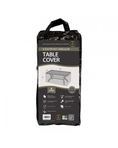 Super Tough 8 Seater Rectangular Table Cover - Black