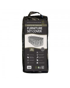 Super Tough 8 Seater Rectangular Furniture Set Cover - Black