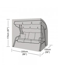Super Tough 4 Seater Swing Seat Cover - Black